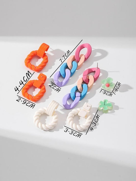 Statement earings - Set of 4