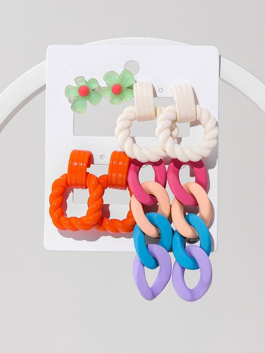 Statement earings - Set of 4