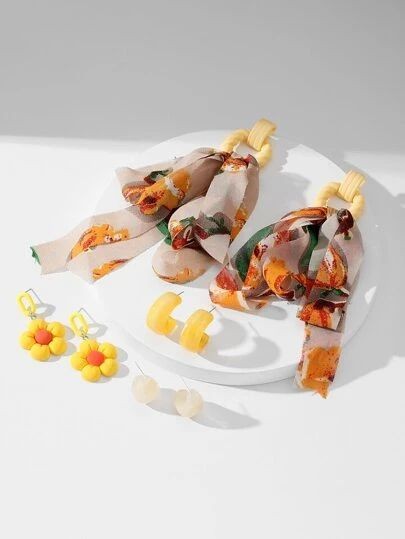 Statement earrings - set of 4